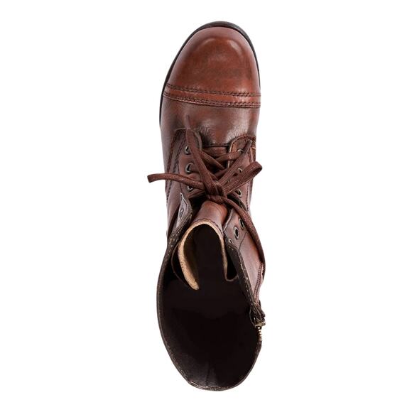 Steve Madden Women's Troopa Leather Lace Up Combat Boots Brown Size 6 M - Picture 3 of 4